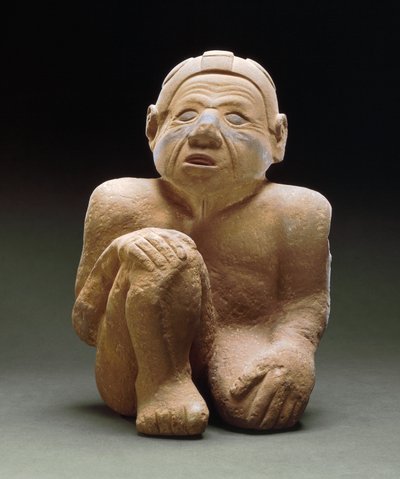 Zittende Mannelijke Figuur, 1300-1500 door Mississippian culture